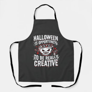 Halloween Is Opportunity Creative Quote Design Apron