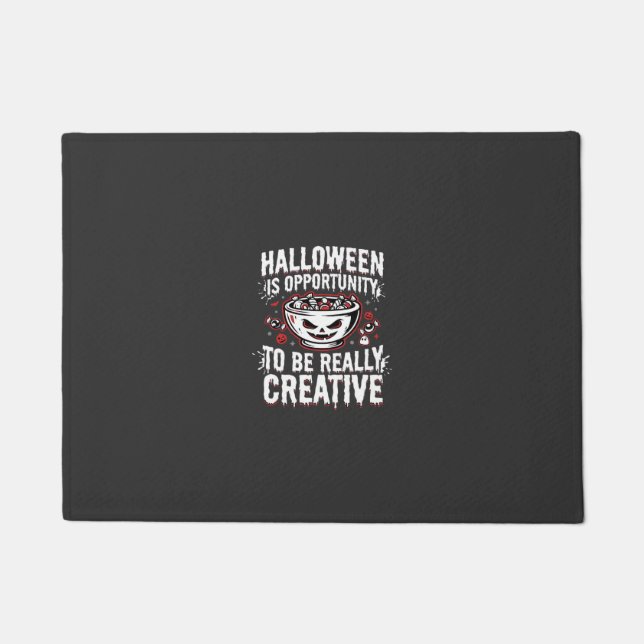 Halloween Is Opportunity Creative Quote Design Doormat (Front)