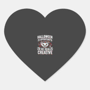 Halloween Is Opportunity Creative Quote Design Heart Sticker