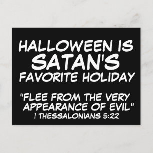 HALLOWEEN IS SATAN'S FAVORITE HOLIDAY  POSTCARDS