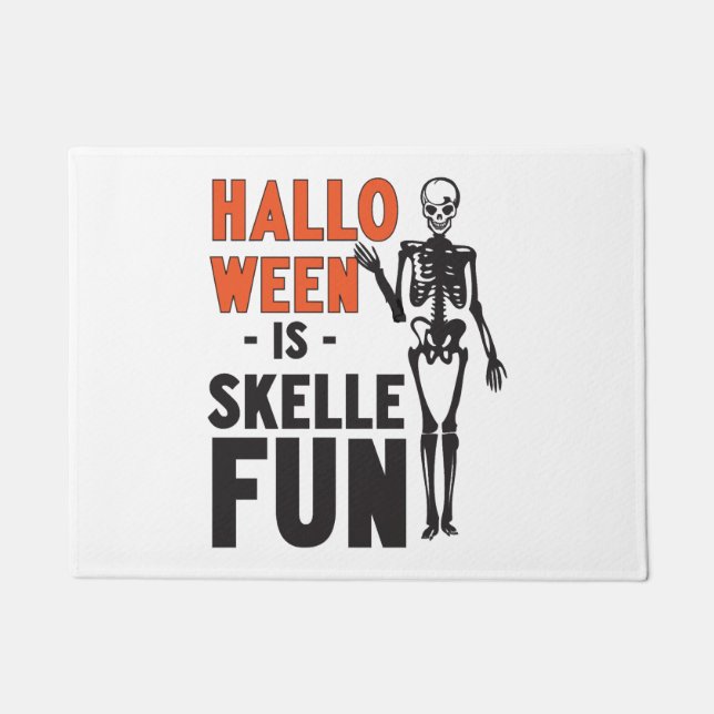 Halloween is Skellefun Doormat (Front)