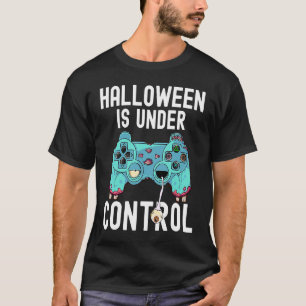 Halloween Is Under Control Video Gamer Zombie Boys T-Shirt