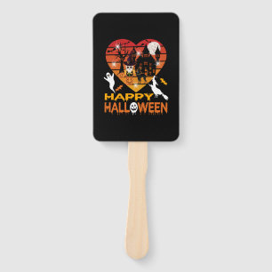 Halloween It Haunted Me Day And Night Hand Fan