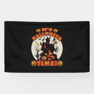 Halloween It Is Halloween Time Birthday Banner