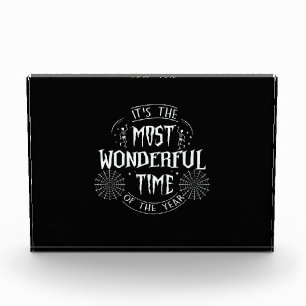 Halloween It Is The Most Wonderful Time Birthday Photo Block
