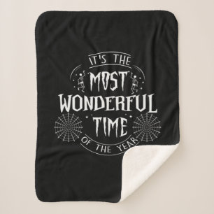 Halloween It Is The Most Wonderful Time Birthday Sherpa Blanket