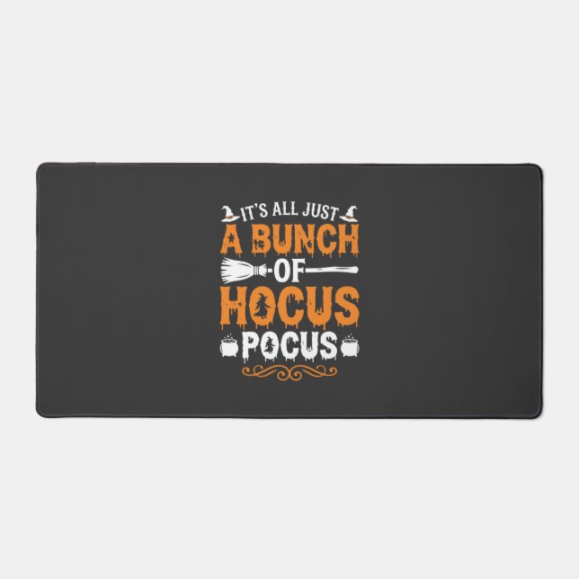 Halloween Its All Just Hocus Pocus Witch Desk Mat (Front)