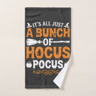 Halloween Its All Just Hocus Pocus Witch Hand Towel