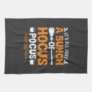 Halloween Its All Just Hocus Pocus Witch Tea Towel