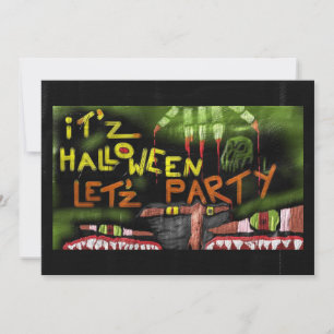 Halloween 'It'z Halloween Let'z Party' Invitation