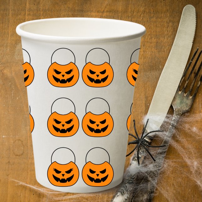 Halloween Jack and Jill O-Lantern  Paper Cups (Creator Uploaded)
