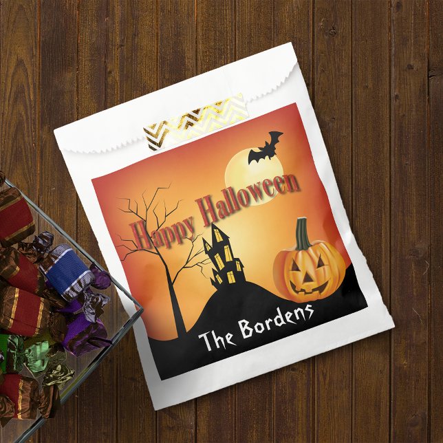 Halloween Jack O' Lantern and Haunted House Favour Bag (Creator Uploaded)