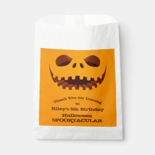 Halloween Jack o' Lantern Birthday Party Favour Bag