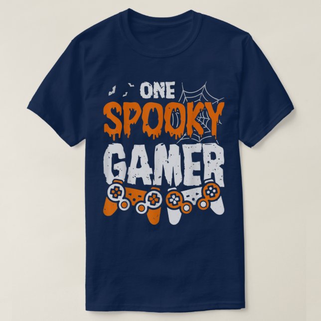 Halloween Jack O Lantern Boys Gamer Humor Hallowee T-Shirt (Design Front)