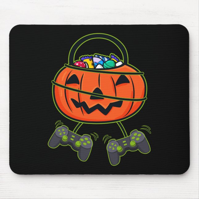 Halloween Jack O Lantern Candy Basket Controllers  Mouse Pad (Front)