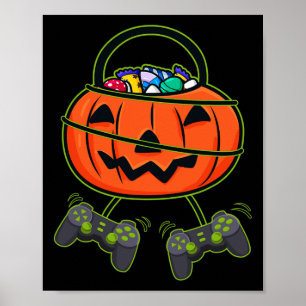 Halloween Jack O Lantern Candy Basket Controllers Poster