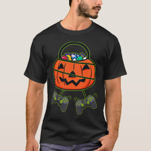 Halloween Jack O Lantern Candy Basket Controllers T-Shirt