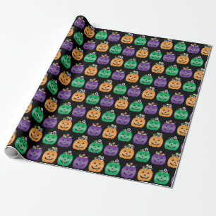 Halloween Jack O Lantern Candy Pail Wrapping Paper