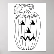 Halloween Jack O’Lantern Colouring Page Art