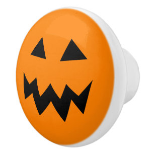 Halloween jack o lantern door & drawer pull knobs