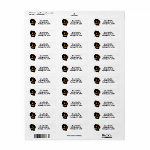 Halloween Jack-O-Lantern Face Address Label Return Address Label