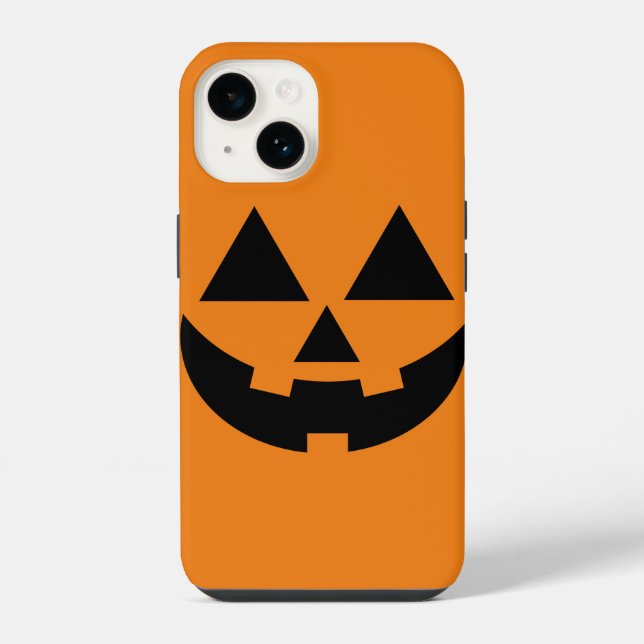 Halloween Jack-o'-lantern Face iPhone Case (Back)