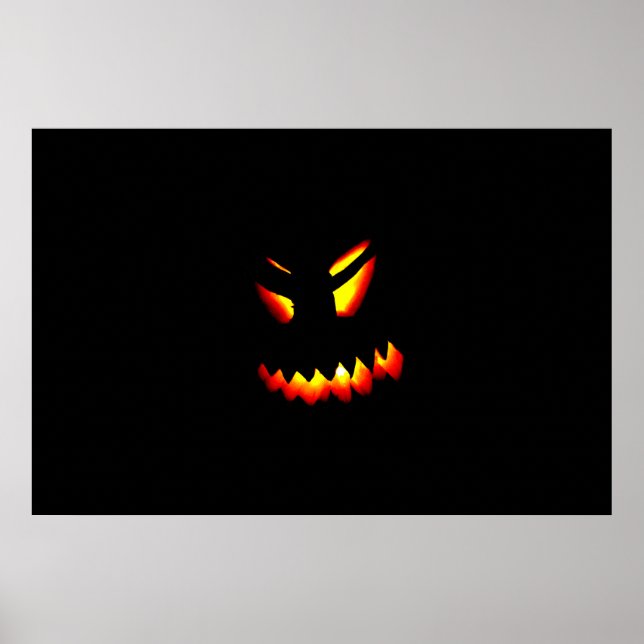 Halloween Jack-O-Lantern Face Poster (Front)