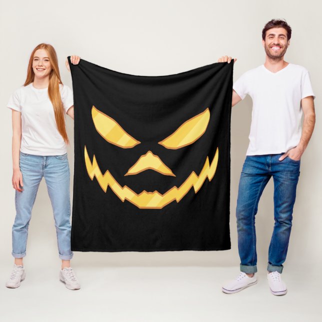 Halloween Jack O Lantern  Fleece Blanket (In Situ)
