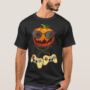 Halloween Jack O Lantern Gamer Boys Kids Men Funny T-Shirt