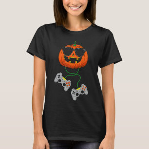 Halloween Jack O Lantern Gamer Boys Kids Men Hall T-Shirt