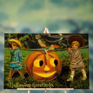 Halloween Jack-o-Lantern Harvest Night by Kids Acrylic Sign