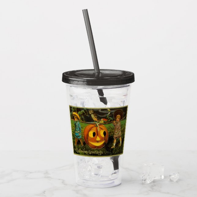 Halloween Jack-o-Lantern Harvest Night by Kids   Acrylic Tumbler (Front Ice)