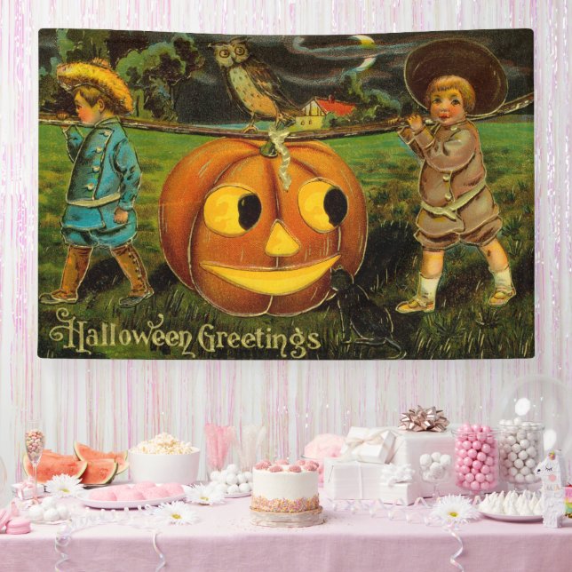 Halloween Jack-o-Lantern Harvest Night by Kids   Banner (Party)
