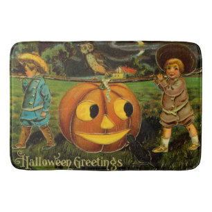 Halloween Jack-o-Lantern Harvest Night by Kids   Bath Mat