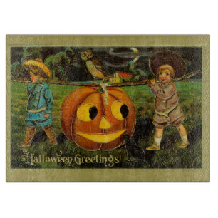 Halloween Jack-o-Lantern Harvest Night by Kids Cutting Board