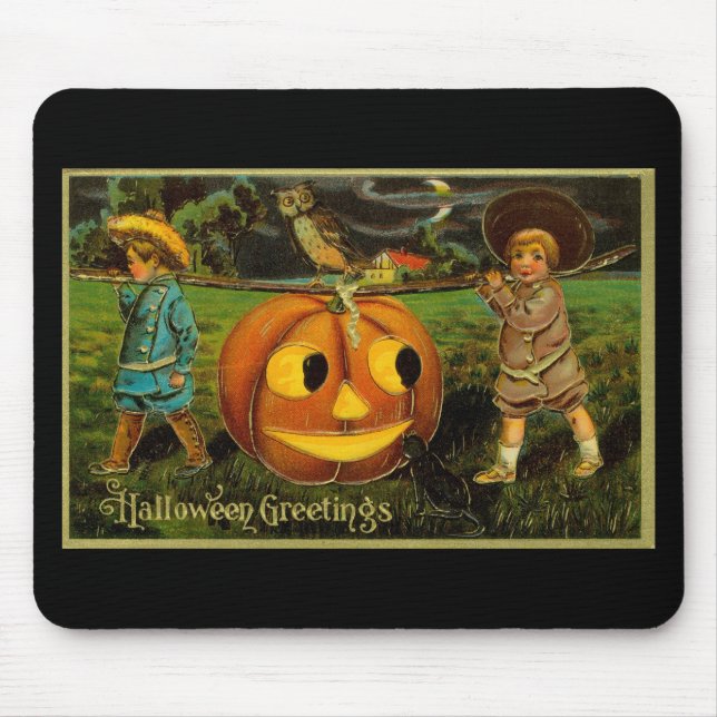Halloween Jack-o-Lantern Harvest Night by Kids   Mouse Pad (Front)