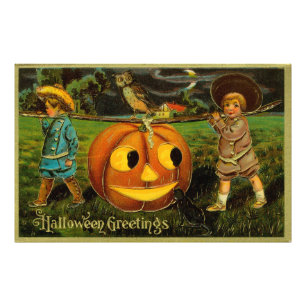 Halloween Jack-o-Lantern Harvest Night by Kids Photo Print