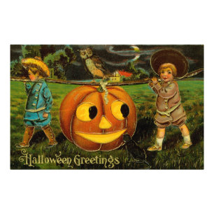 Halloween Jack-o-Lantern Harvest Night by Kids   Photo Print