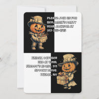 Halloween Jack o Lantern in Black