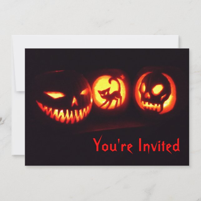 Halloween Jack o lantern Invitation (Front)