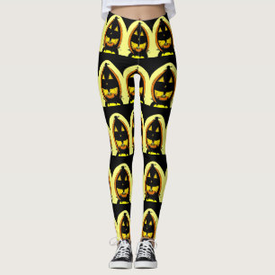 Halloween Jack o' Lantern Leggings