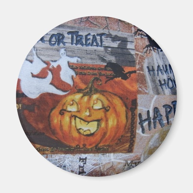 Halloween Jack O' Lantern Magnet (Front)