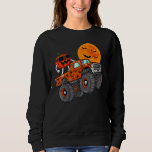 Halloween Jack O Lantern Monster Truck Toddler Boy Sweatshirt