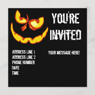 Halloween Jack O Lantern Party Invitation