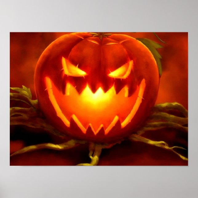 Halloween Jack O Lantern Poster (Front)