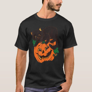 Halloween Jack O Lantern Pumpkin Cat Lantern Outdo T-Shirt