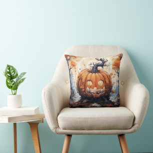 Halloween Jack O' Lantern Pumpkin Cushion