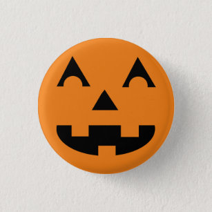 Halloween Jack O Lantern Pumpkin Face 3 Cm Round Badge