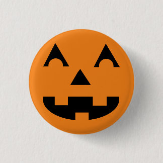 Halloween Jack O Lantern Pumpkin Face 3 Cm Round Badge