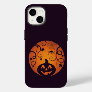 Halloween Jack o lantern pumpkin face and spider Case-Mate iPhone 14 Case